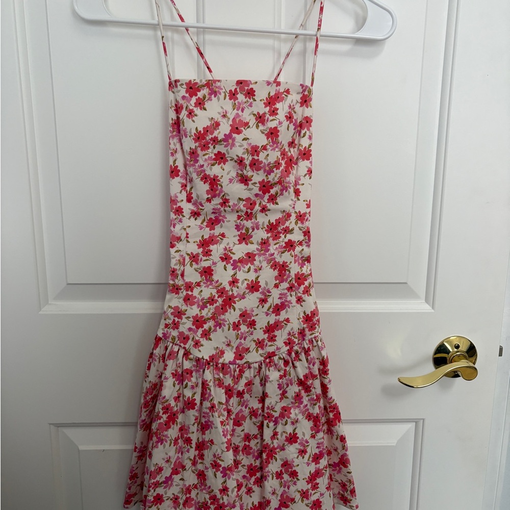 Maeve Pink Floral Mini Dress